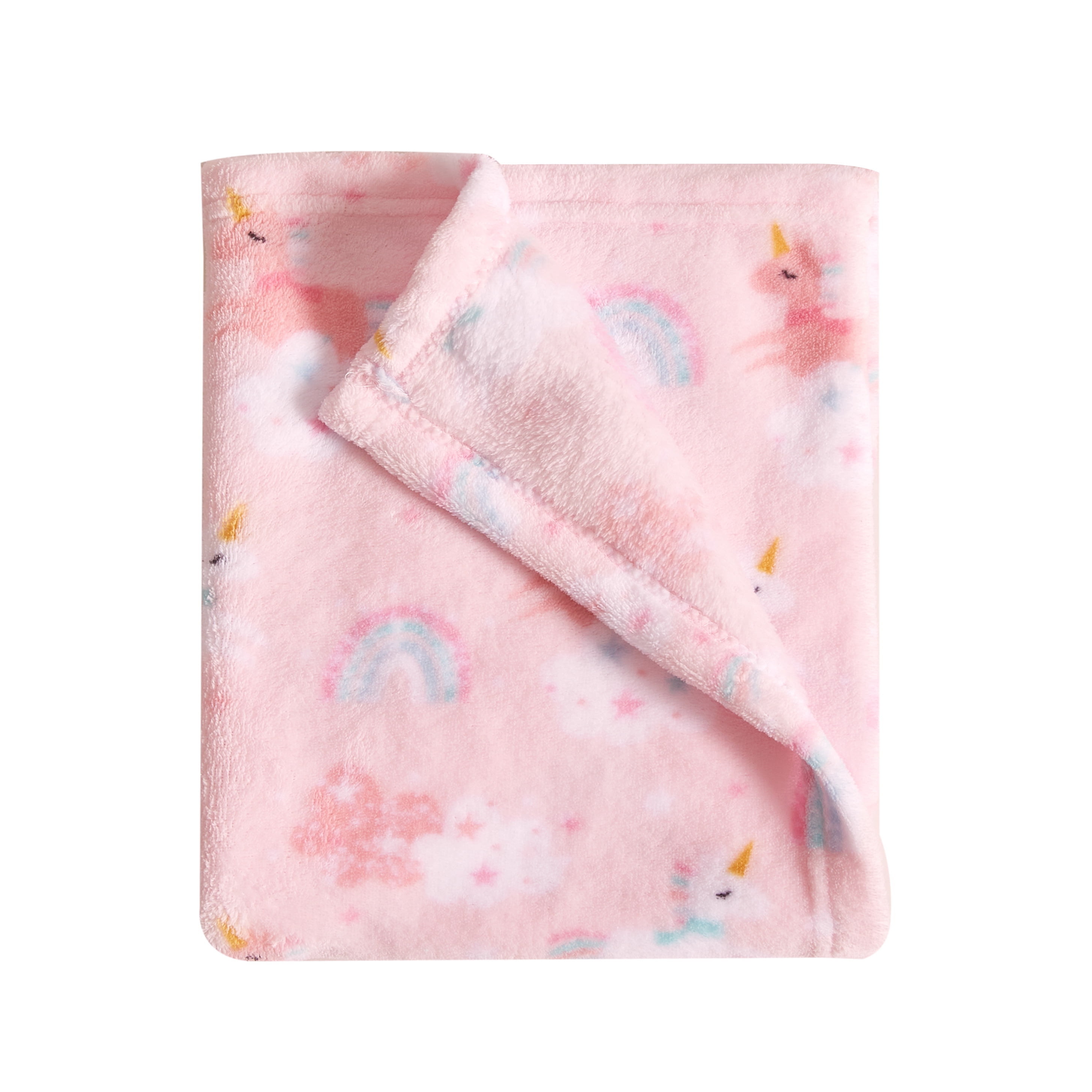 Parents Choice Plush Baby Blanket Rainbow Unicorn, 30