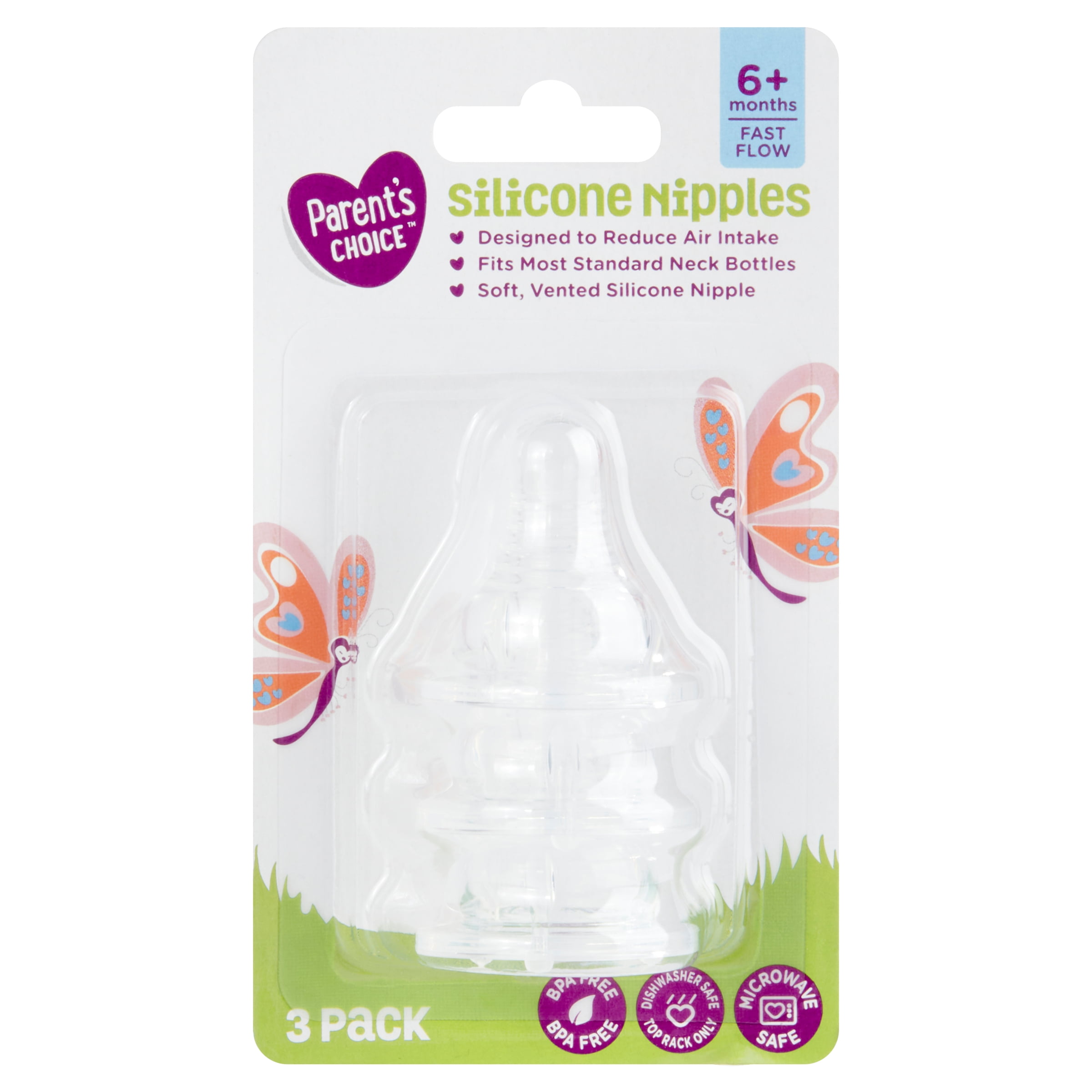 Philips Avent Natural 2. 0 Set of 2 Units Teat Fast Flow Silicon Nipples  For 6M+