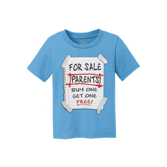 Parents For Sale Kids Cotton T-Shirt - Aqua Blue - X-Small