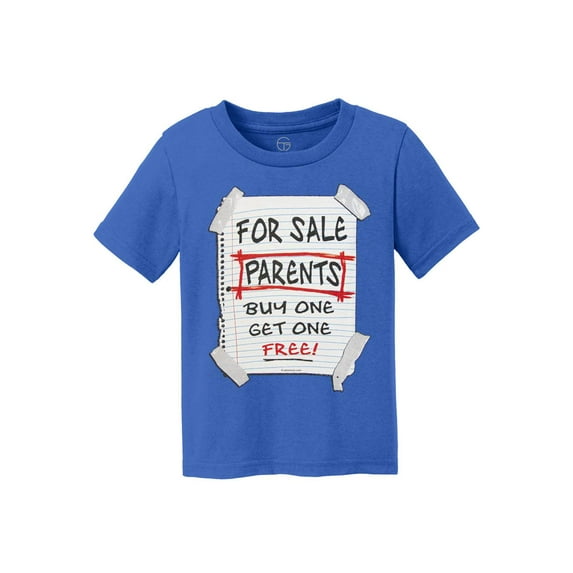 Parents For Sale Kids Cotton T-Shirt - Royal - Medium