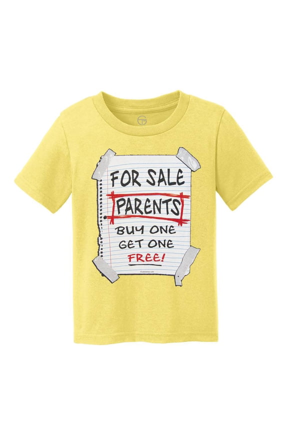 Parents For Sale Kids Cotton T-Shirt - Yellow - Large