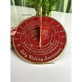 thumbnail image 1 of Parents Ruby for Mom and Dad - Anniversary Unique Gift Idea Sundial Home Garden Decor, Home Decor,Or Garden Present Idea, Couples Celebration, Handmade Sundial, 1 of 6