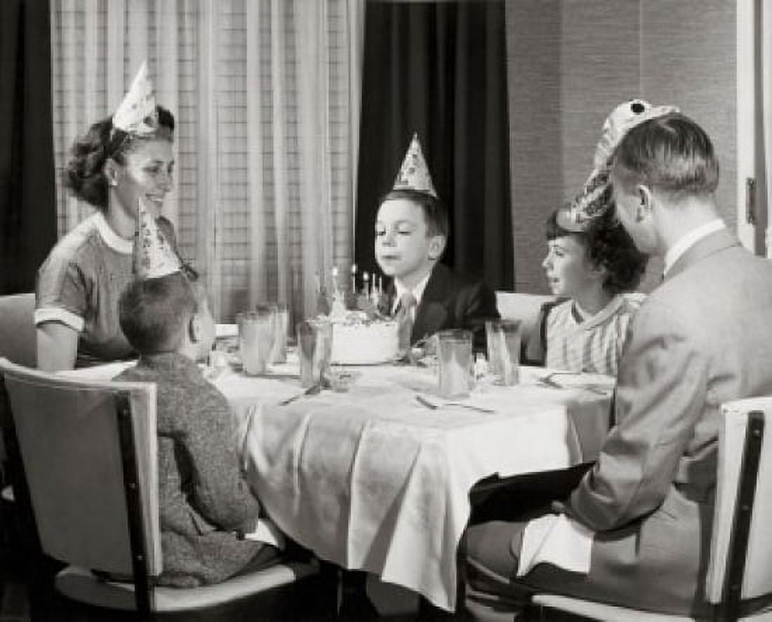 Parents and their children celebrating birthday Canvas Art - (18 x 24)