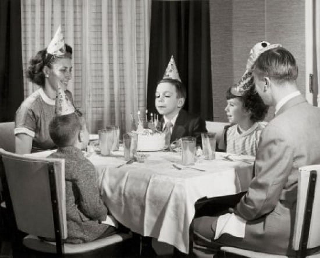 Parents and their children celebrating birthday Canvas Art - (24 x 36)