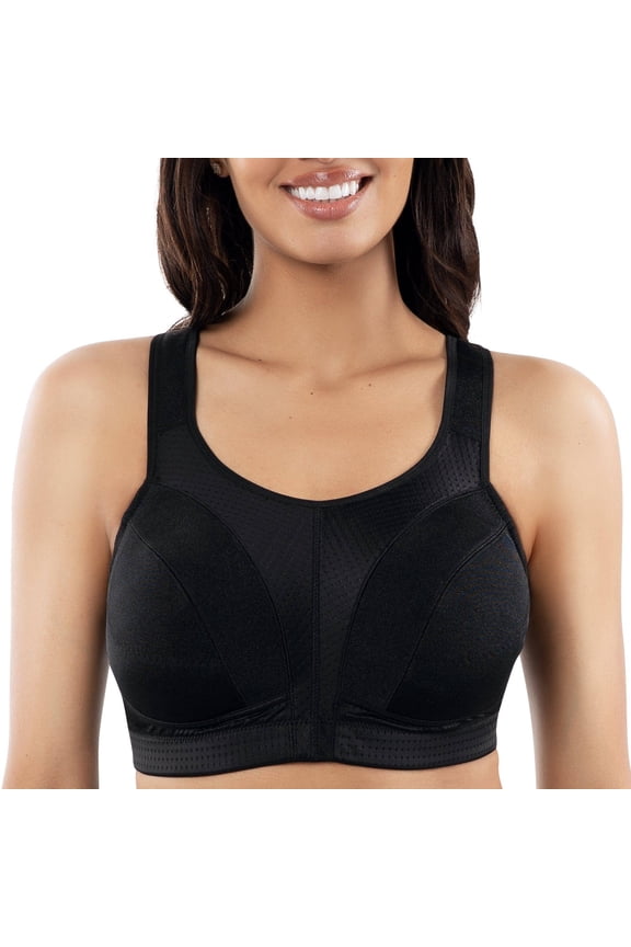 Active Full Bust Unlined Sports Bra, Black, 34J