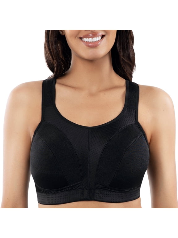 Active Full Bust Unlined Sports Bra, Black, 36J