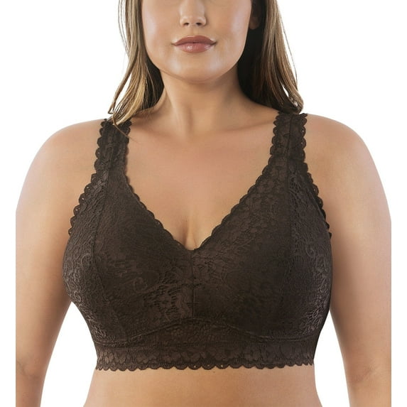 Parfait Adriana Banded Stretch Lace Wireless Bralette (P5482),30D,Deep Nude