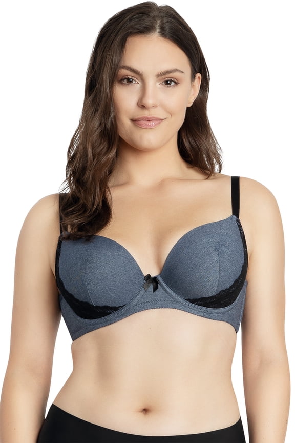 Casey Dark Denim Plunge Molded T-Shirt Bra 28012