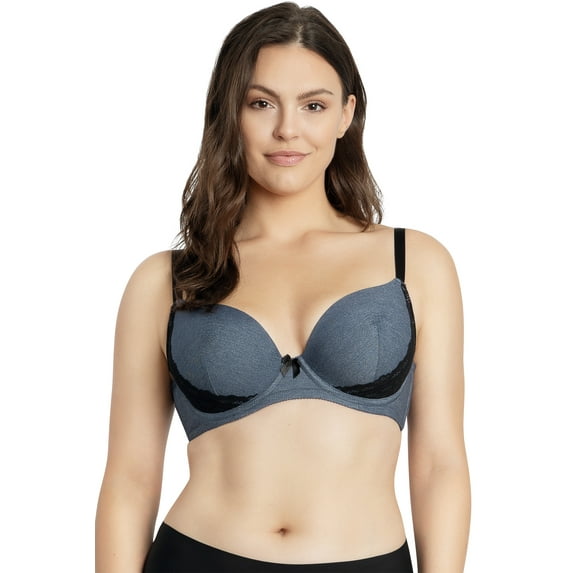 Parfait Casey Dark Denim Plunge Molded T-Shirt Bra 28012