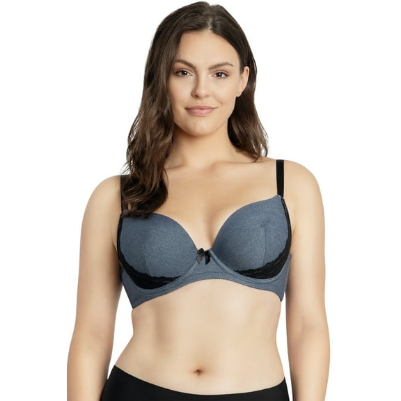 Parfait Casey Dark Denim Plunge Molded T-Shirt Bra 28012