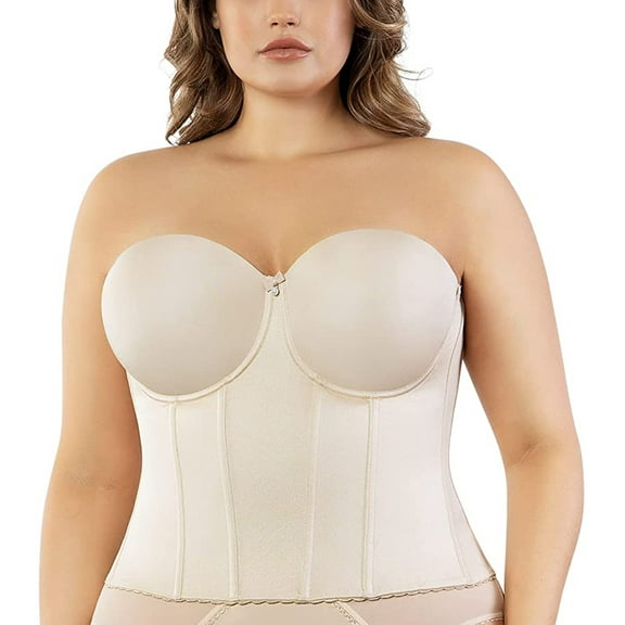 Parfait Elise Full Back Longline Smoothing Bustier (P6097),Medium Plus,Bare