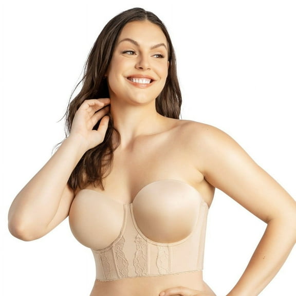 Parfait Elissa Molded Underwire Midi Bustier (P50116),32GG,European Nude