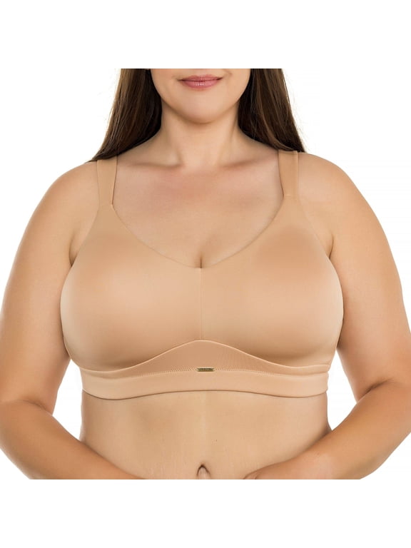 Holly Wire-Free Full Bust Padded Bra, Warm Sand, 3X Plus
