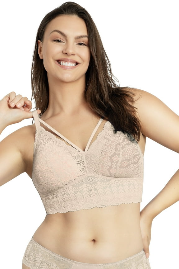 Mia Lace Wireless Padded Lace Bralette P5951 Color: Bare Size: 30 C
