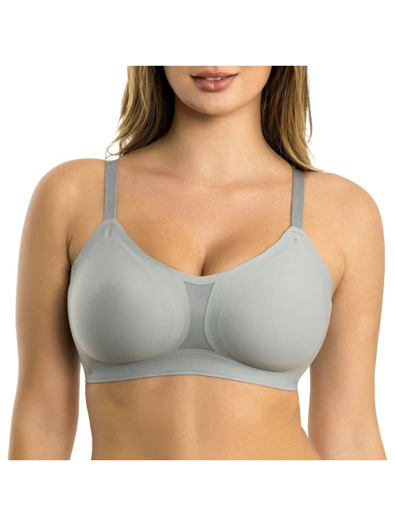 Simplicity Full Bust Everyday Bra, Grey, XL Plus