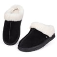 thumbnail image 1 of Parfeying Women's Slip on House Slippers, Real Wool from Sheep, Anti-slip Rubber Sole Warm Indoor Outdoor Slippers for Women, 1 of 7