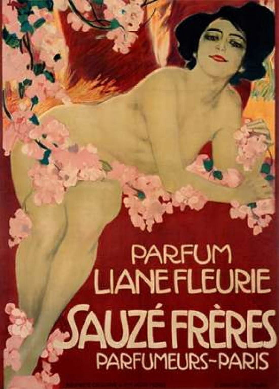 Parfum Liane Fleurie Sauze Freres Canvas Art - Leopoldo Metlicovitz (20 x 28)