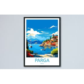 Parga Scenic Travel Landscape Greece Modern Room Wall Decor Unframed Paper Print