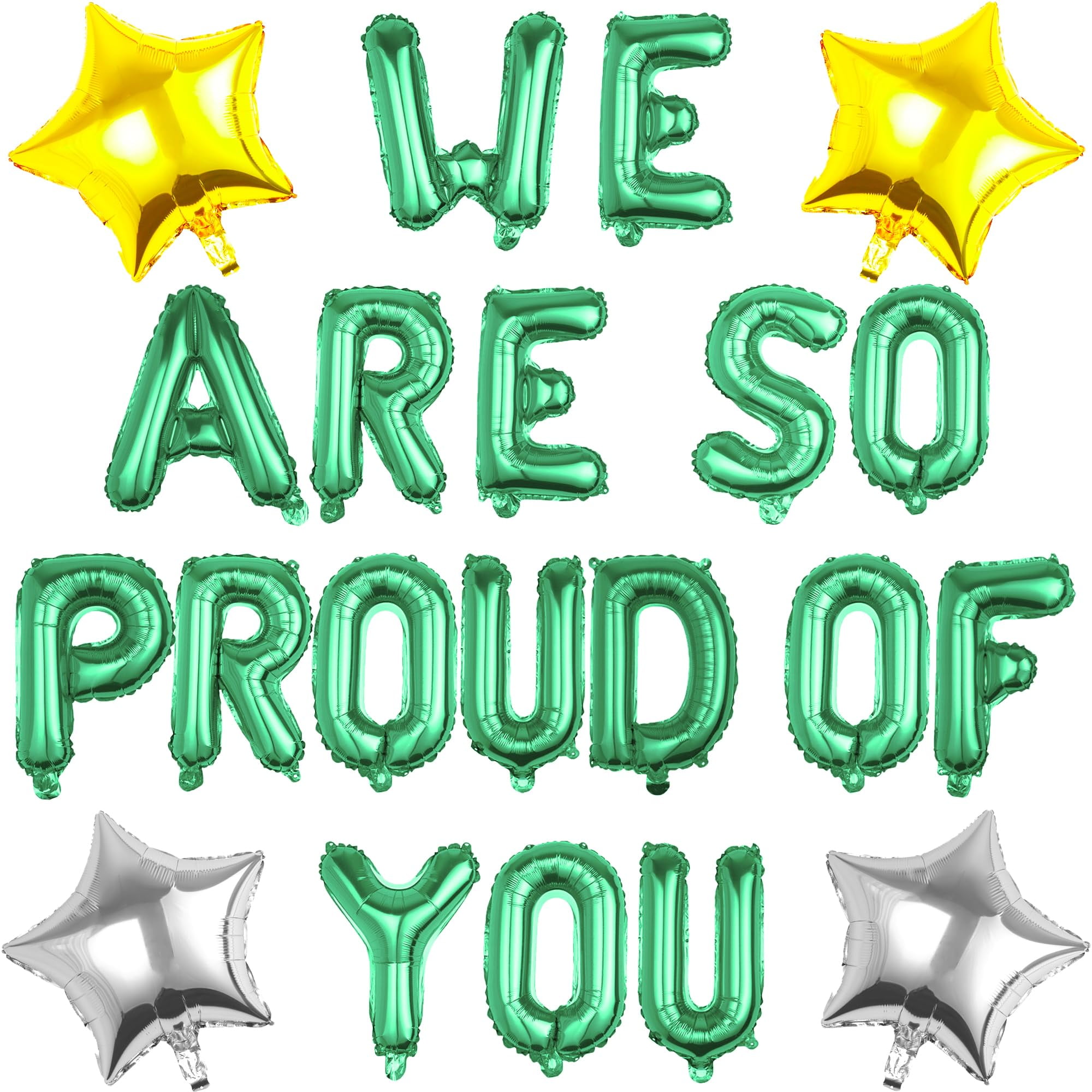 Pargleev We Are So Proud Of You Balloons with Star Hanging Foil