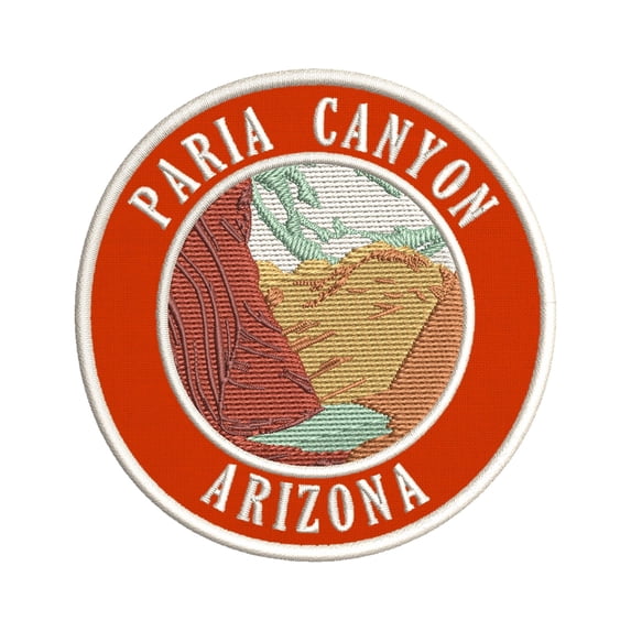 Paria Canyon, Arizona Embroidered DIY Iron on or Sew-on Decorative Patch Badge Emblem Appliques Adventure Wildlife Vacation Travel Tourist Souvenir Series
