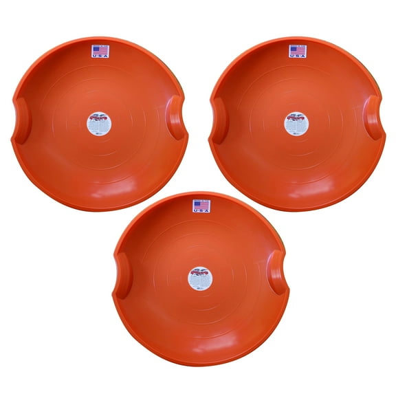 Paricon Flexible Flyer Flying Saucer Snow, 26 In Diameter, Orange (3 Pack)