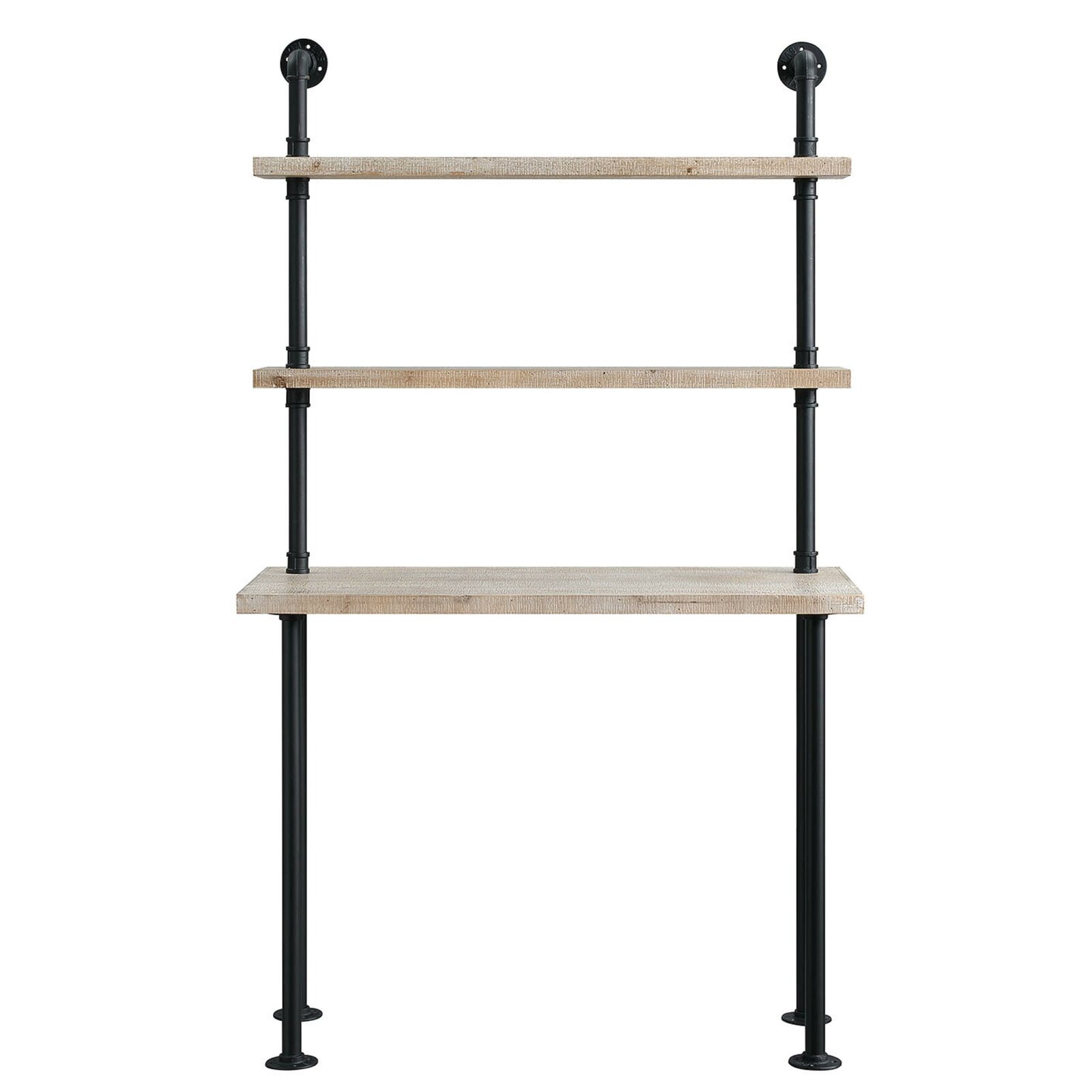 Parikh Ladder Desk with Hutch, Base Material Metal, Desk Type Leaning