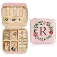 thumbnail image 1 of Parima Friend Gift for Women, Pink Initial Travel Jewelry Box, Friend Birthday Gifts for Friend, Best Friend Friendship Gift Idea, Valentines Day Gifts for Friends, Female Friend Gift Ideas, R, 1 of 6