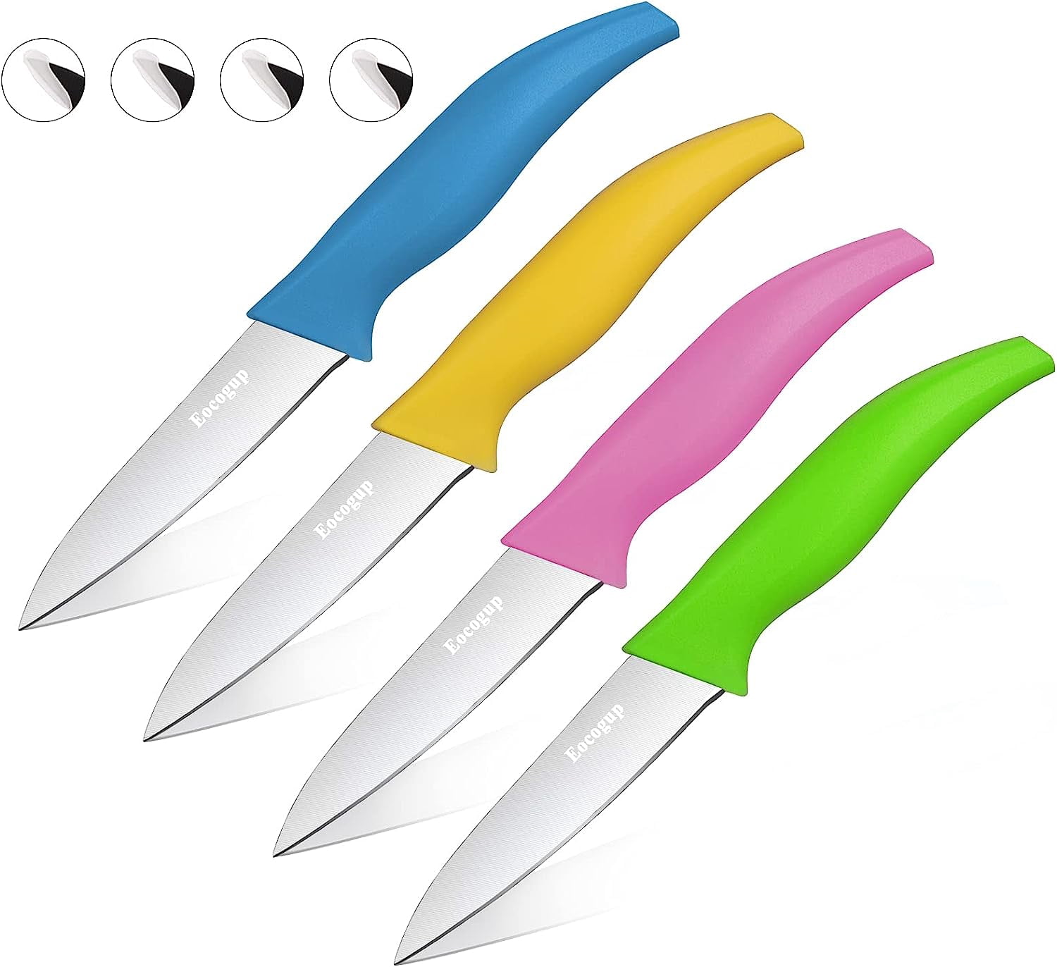Paring Knife 3.7 inch Fruit and Vegetable Paring Knives Stainless Steel ...