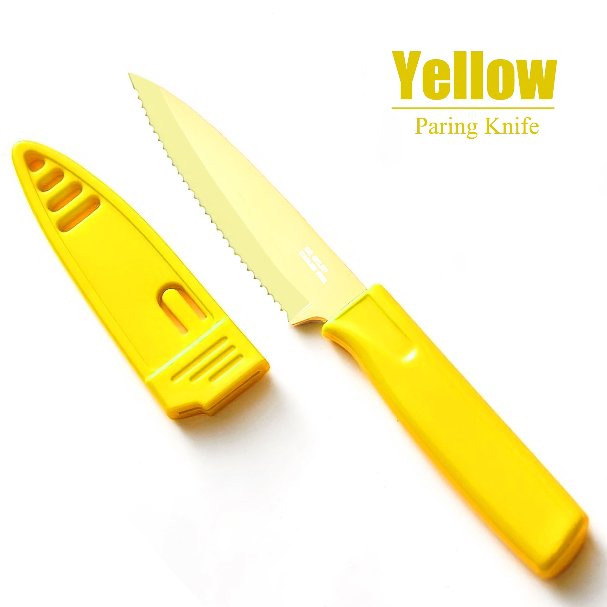 Paring Knife with Safety Sheath, Fruit Knife with 4 inch Stainless