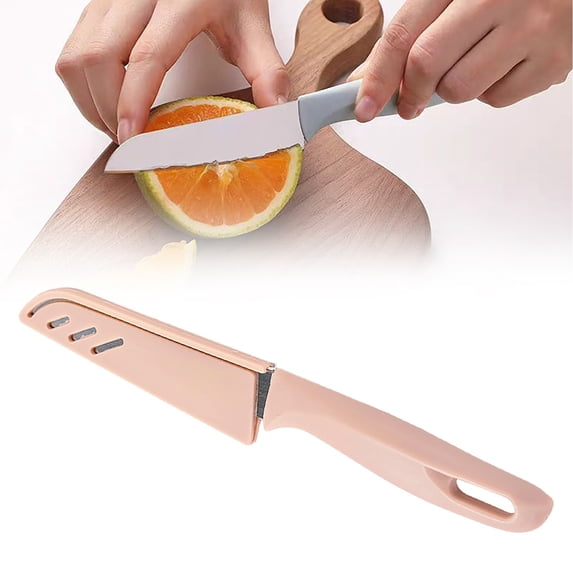 Paring Knife Set, 4 Colorful German Stainless Steel Fruit & Vegetable Knives with Ergonomic Pp Handles & Protective Sheaths