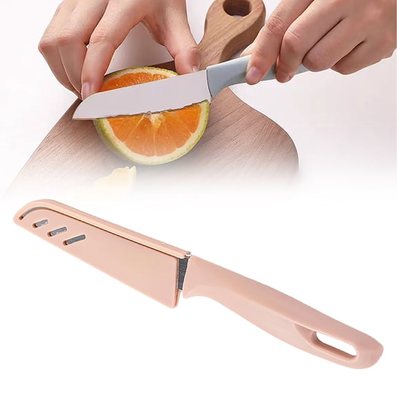Paring Knife, Sharp German Stainless Blade – PP Plastic Handle Fruit Cutter, Household Kitchen Planer