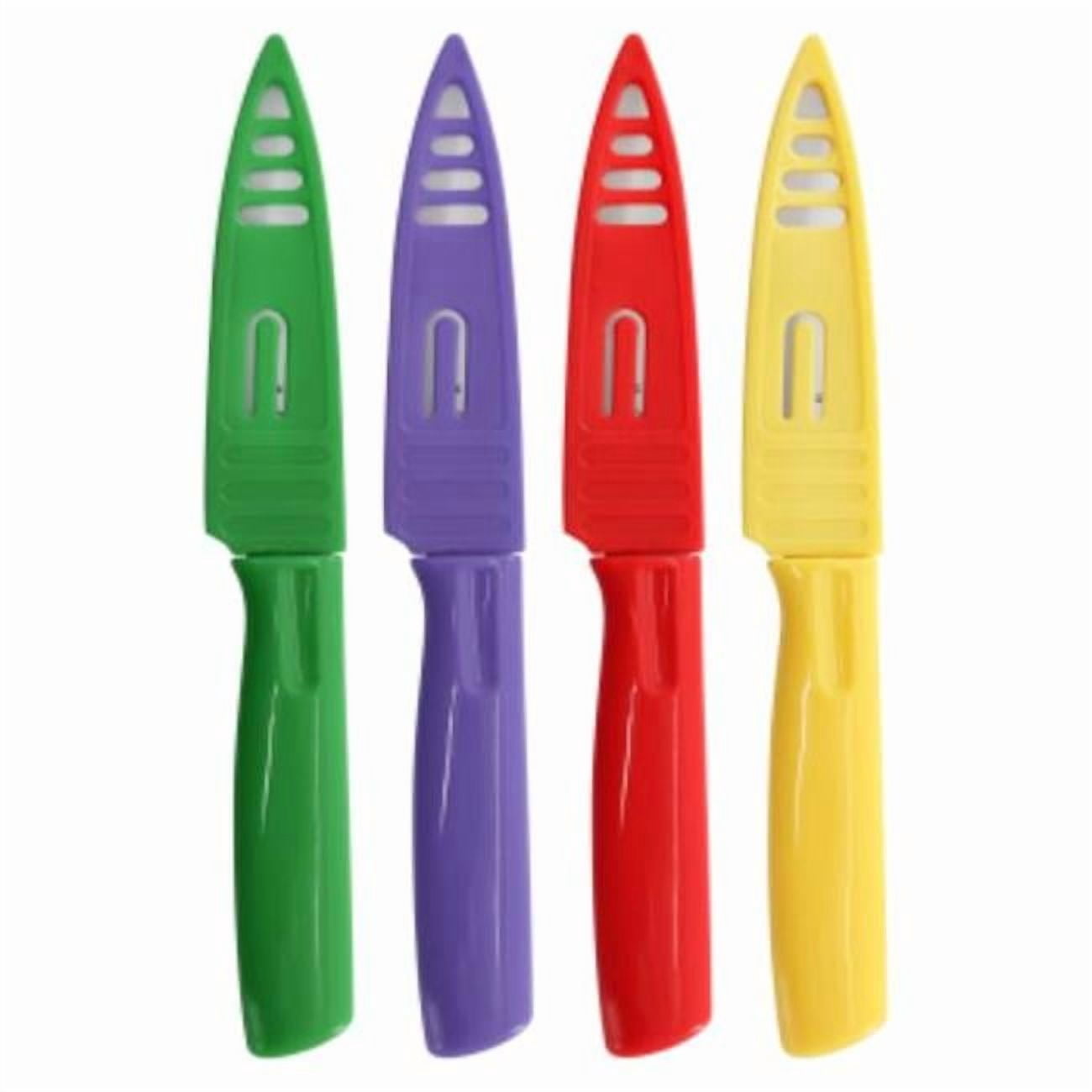Gibson Everyday 75025.01 Color splash Paring Knife Set in Assorted Colors - 4 Piece