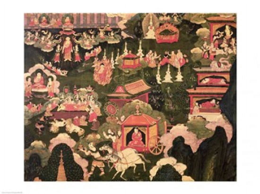 Parinirvana and the Death of Buddha Canvas Art - (24 x 18)