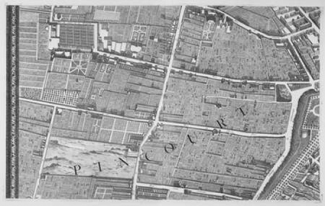 Paris 1739 Sectional map Canvas Art - Michel-Etienne Turgot (12 x 18)