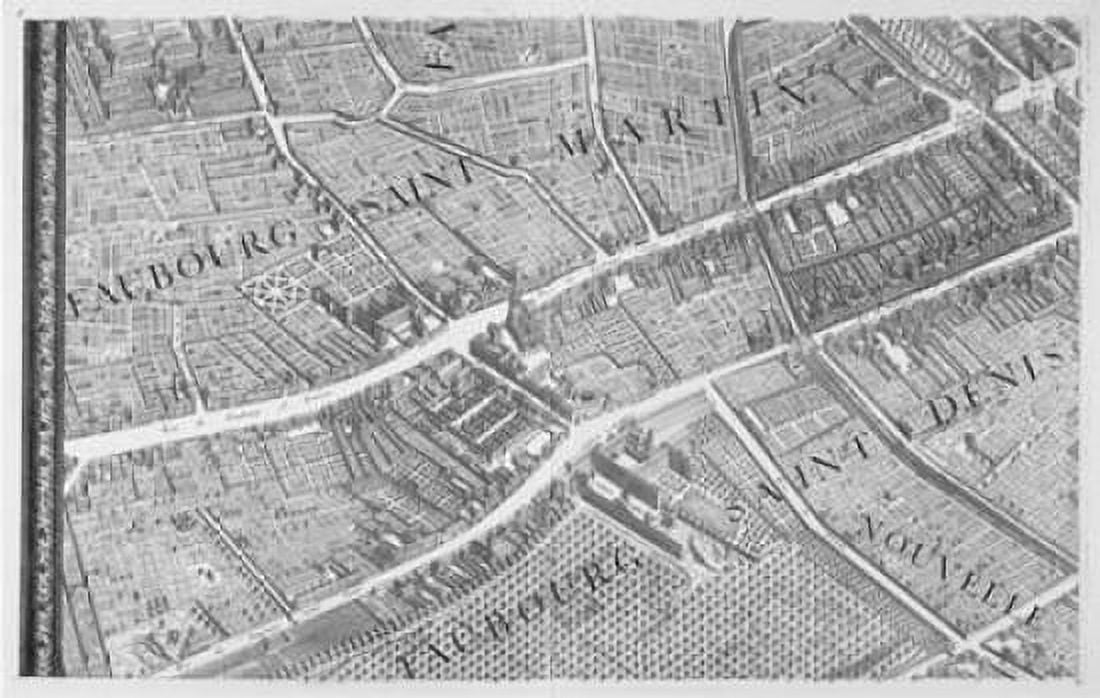 Paris 1739 Sectional map Canvas Art - Michel-Etienne Turgot (12 x 18)