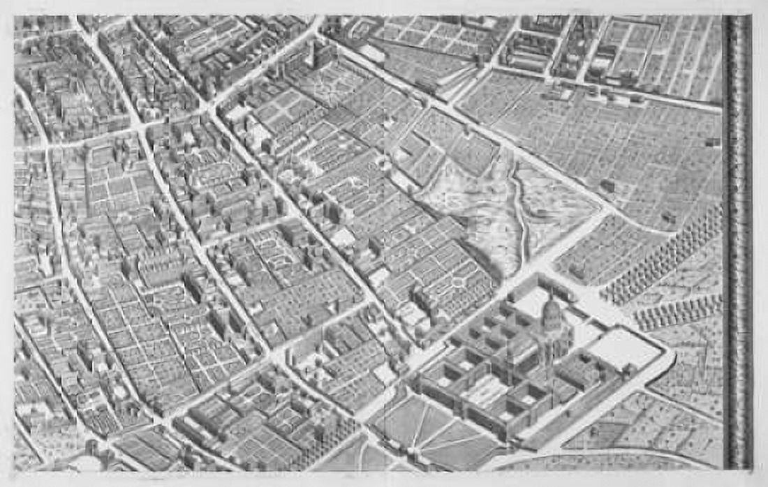 Paris 1739 Sectional map Canvas Art - Michel-Etienne Turgot (12 x 18)