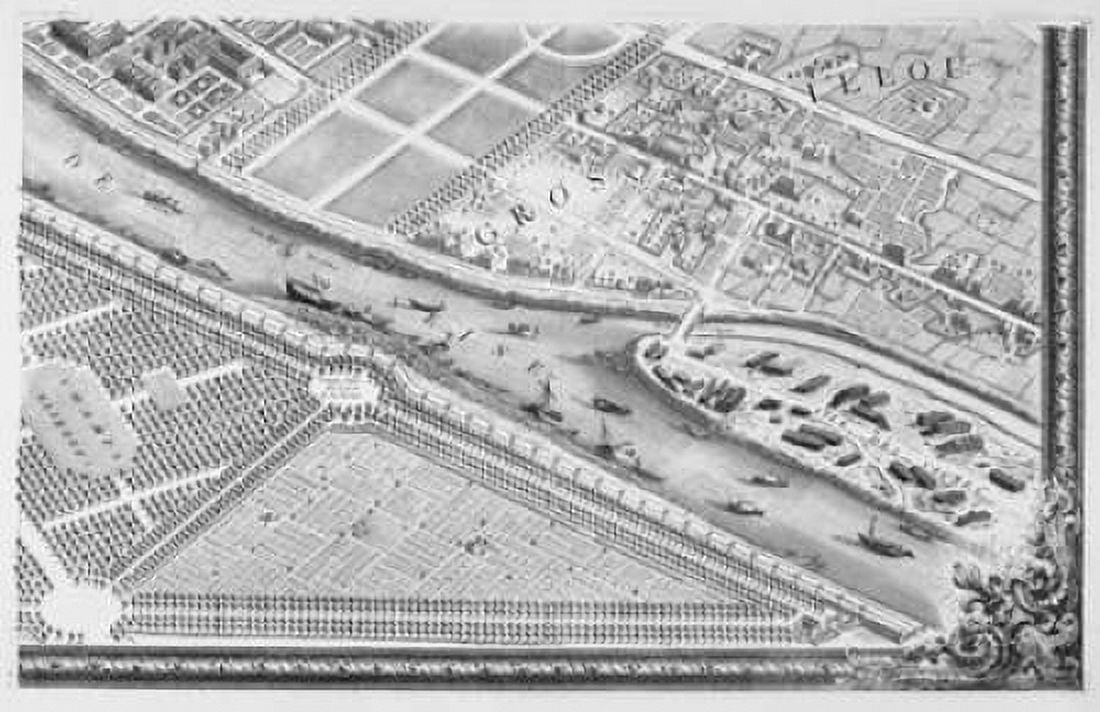 Paris 1739 Sectional map Canvas Art - Michel-Etienne Turgot (12 x 18)