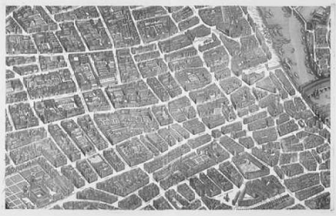 Paris 1739 Sectional map Canvas Art - Michel-Etienne Turgot (12 x 18)