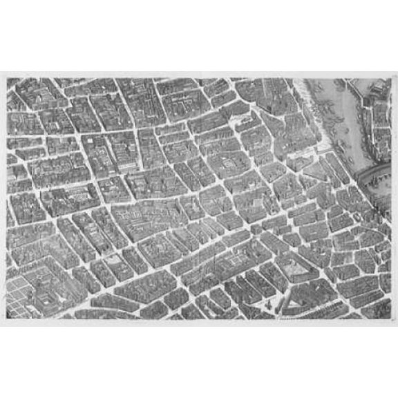Paris 1739 Sectional map Canvas Art - Michel-Etienne Turgot (12 x 18)