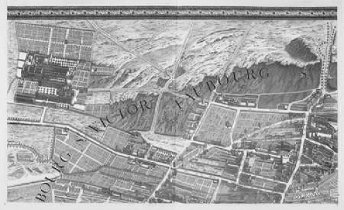 Paris 1739 Sectional map Canvas Art - Michel-Etienne Turgot (12 x 18)