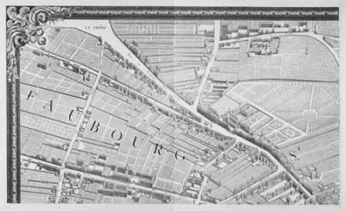 Paris 1739 Sectional map Canvas Art - Michel-Etienne Turgot (12 x 18)