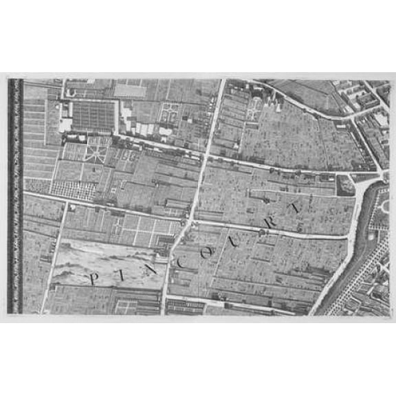 Paris 1739 Sectional map Canvas Art - Michel-Etienne Turgot (24 x 36)