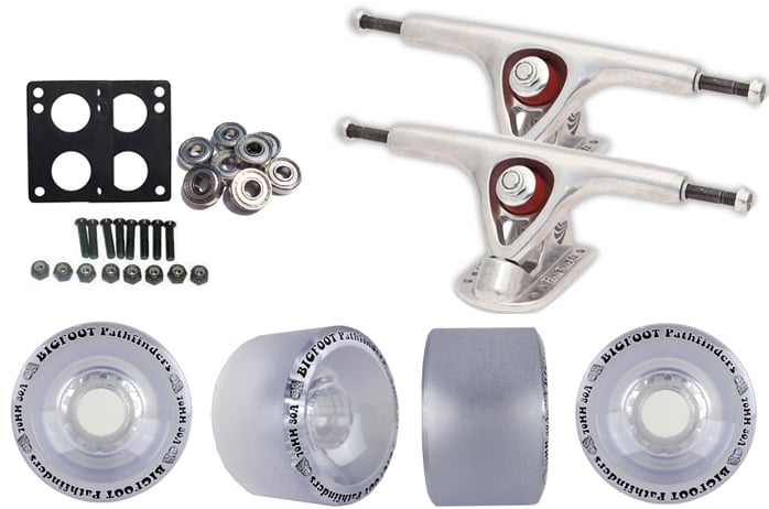 Ruote Bigfoot Pathfinders Per Longboard 70mm 80a Verdi Con Cuscinetti ABEC 9 - Foto 2