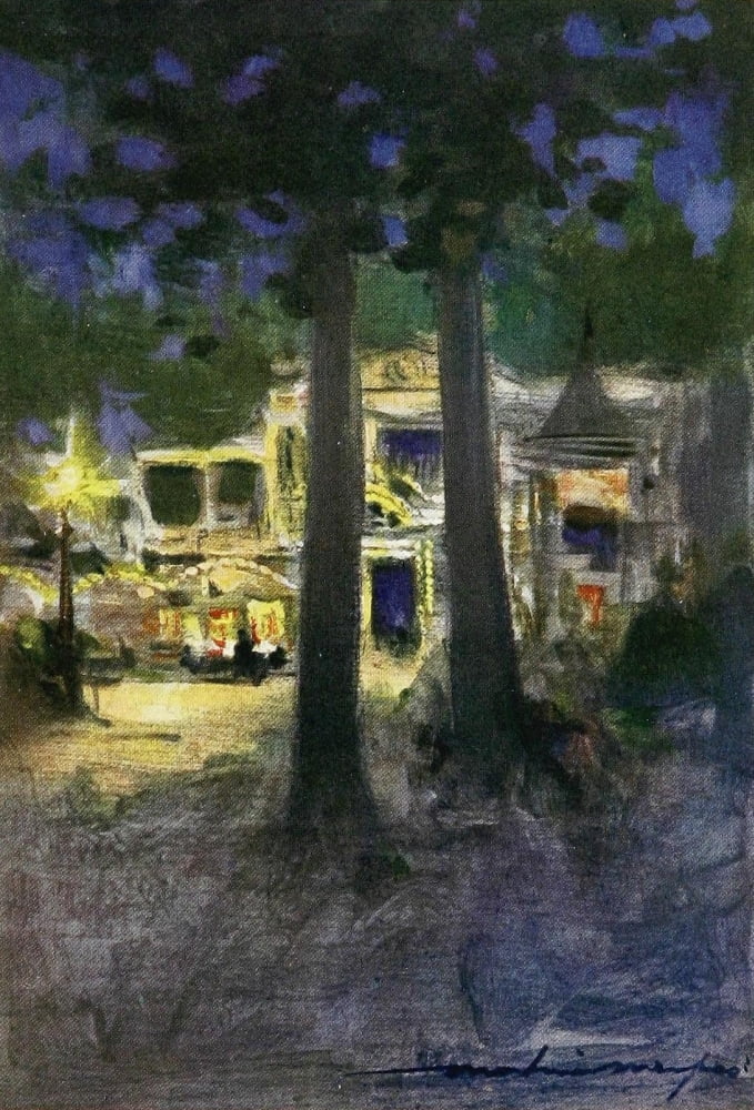 Paris 1909 A Cafe Chantant Canvas Art - Mortimer Menpes (18 x 24)
