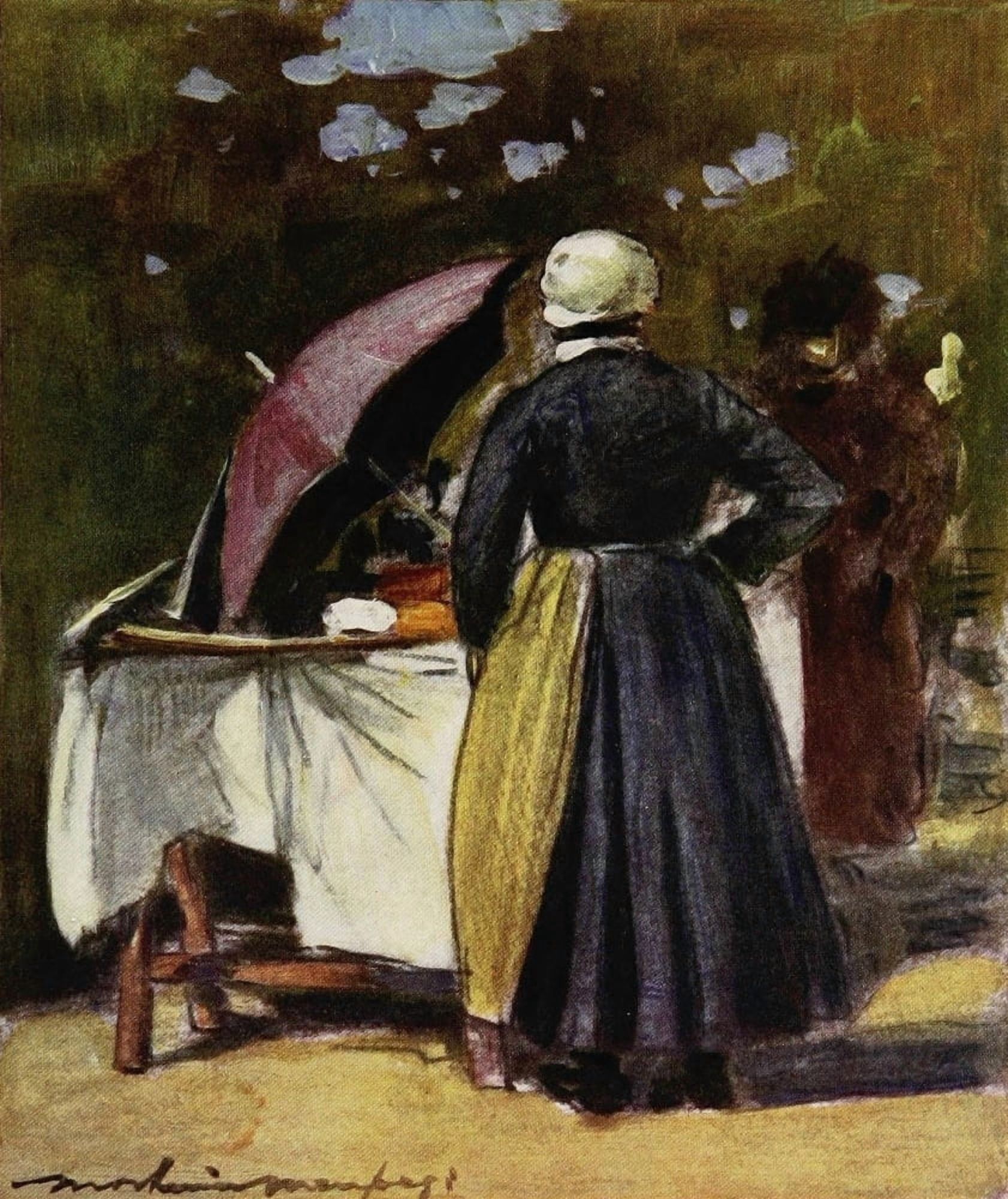 Paris 1909 A Cake Stall Canvas Art - Mortimer Menpes (18 x 24)