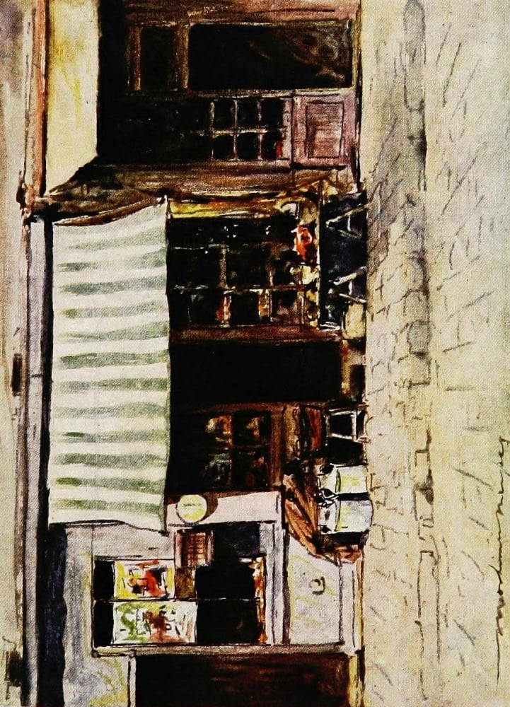 Paris 1909 A Cremerie in the Rue St Honore Canvas Art - Mortimer Menpes (18 x 24)