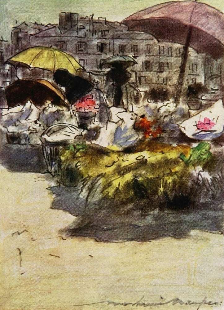 Paris 1909 Fruit & Flowers Canvas Art - Mortimer Menpes (18 x 24)