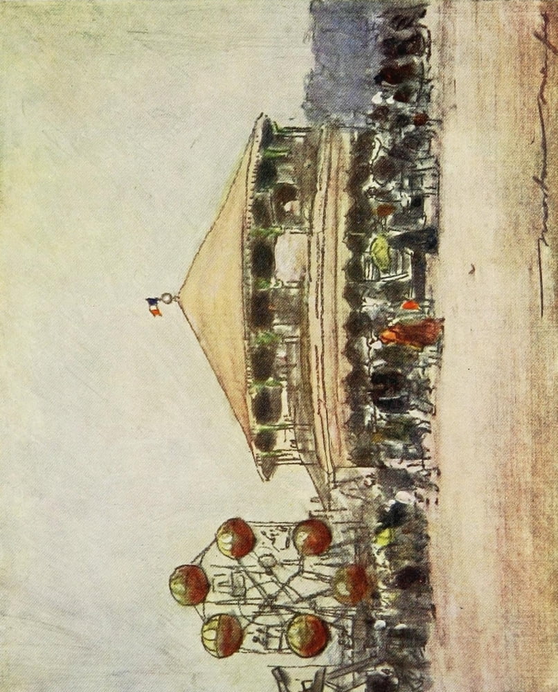 Paris 1909 Hotel des Invalides fete Canvas Art - Mortimer Menpes (18 x 24)