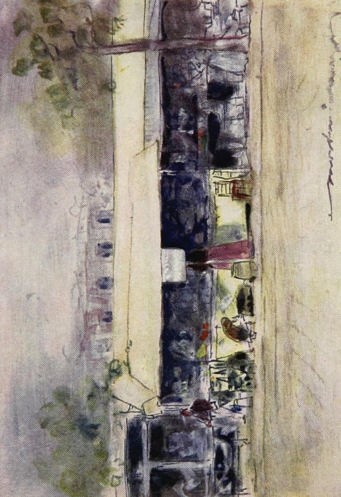 Paris 1909 Neuilly Fete Booth Canvas Art - Mortimer Menpes (18 x 24)