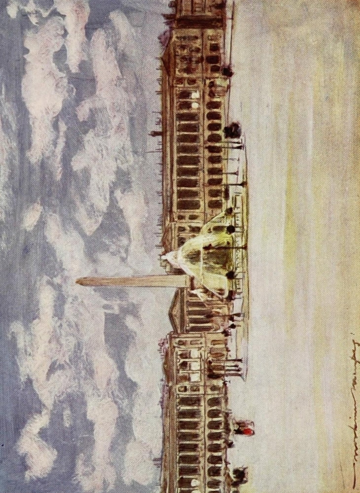 Paris 1909 Place de la Concorde Canvas Art - Mortimer Menpes (18 x 24)